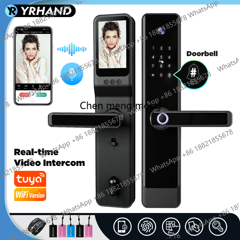 YRHAND Tuya Wifi カメラビデオインターホンロ - Video Door Lock With Camera Peephole のレビューと価格