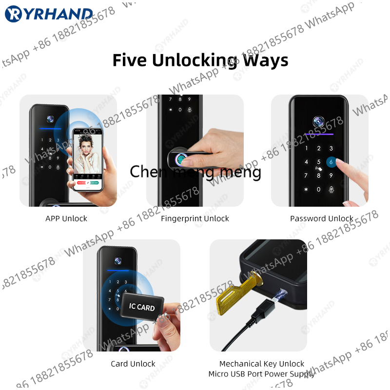 YRHAND Tuya Wifi カメラビデオインターホンロ - Video Door Lock With Camera Peephole のレビューと価格