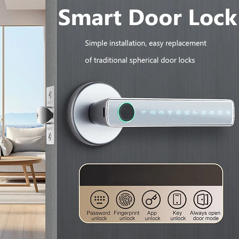 Tuya Bluetooth スマート指紋ドアロックデジタル - Smart Lock Zigbee Gateway のレビューと価格