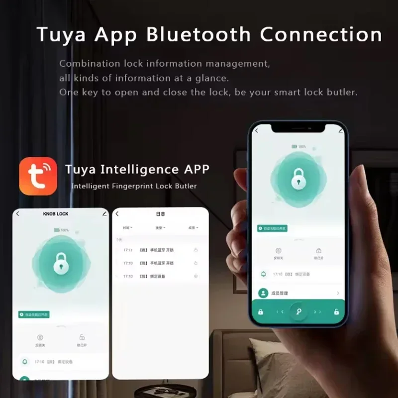 Tuya Bluetooth スマート指紋ドアロックデジタル - Smart Lock Zigbee Gateway のレビューと価格