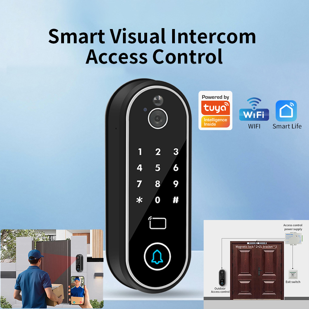 Suppot Tuya アプリビデオドアベルドアホンカメライ - Video Door Lock With Camera Peephole のレビューと価格