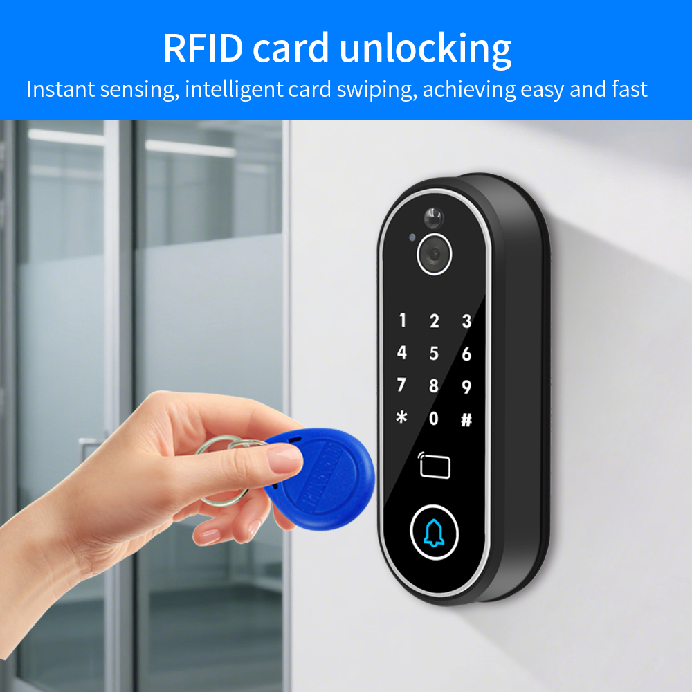 Suppot Tuya アプリビデオドアベルドアホンカメライ - Video Door Lock With Camera Peephole のレビューと価格