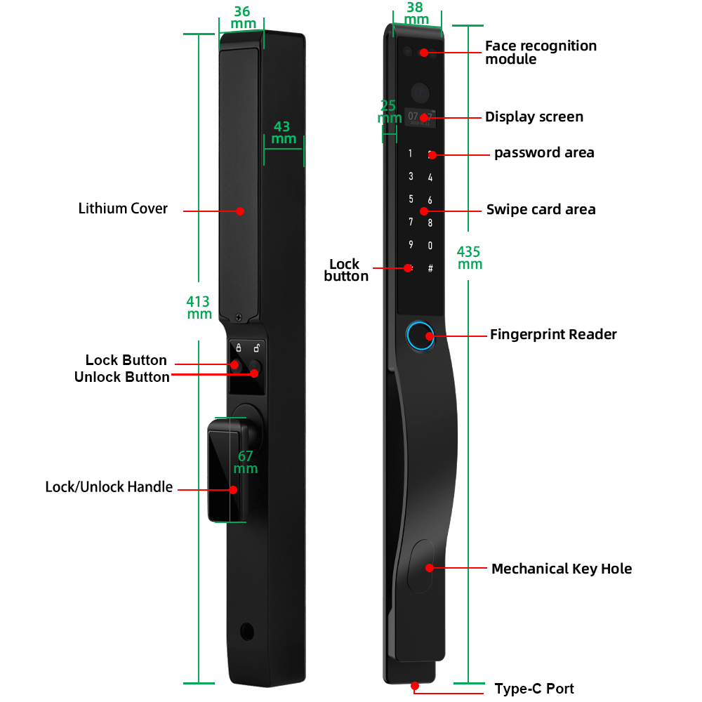 RAYKUBE DQ10 Tuya WiFi パーム静脈防水 - Video Door Lock With Camera Peephole のレビューと価格