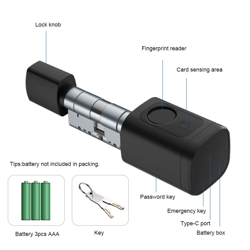 60-90mm調整可能なTTロック/Tuya Bluetoo - Smart Door Lock Tuya App のレビューと価格