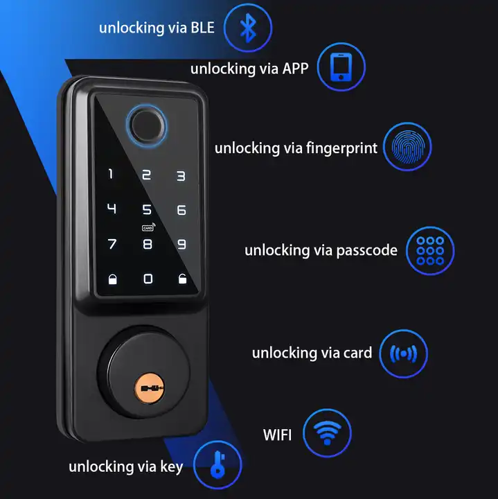 自動デッドボルトTuya WiFi TTlock ピンコード - Smart Lock Deadbolt Keypad Bluetooth のレビューと価格