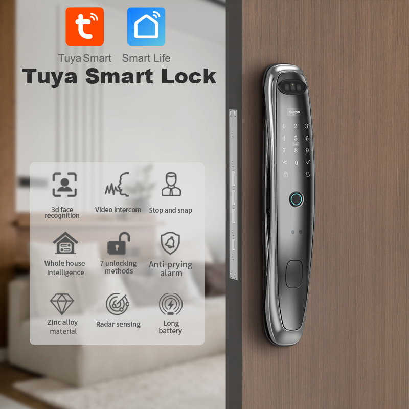 Tuya WiFiカメラ スマートロック 3D顔認証 デジタ - Face Recognition Door Lock のレビューと価格