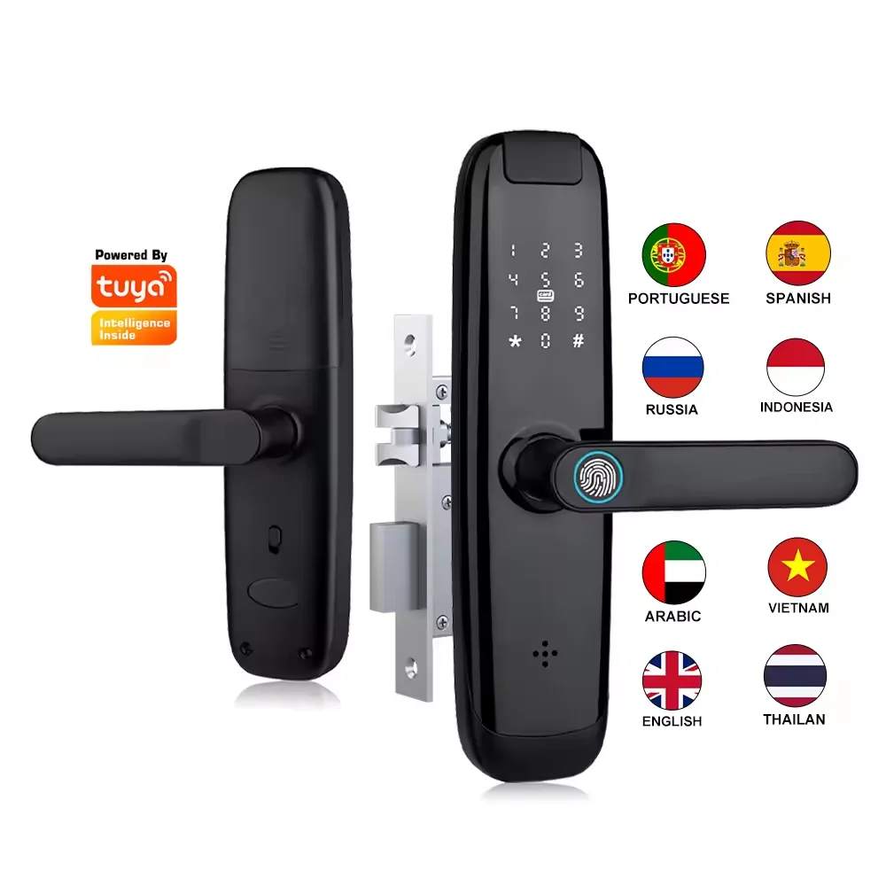 スマート指紋認証キーレスエントリードアロック デジタル電子錠 - Digital Door Lock Fingerprint Handle のレビューと価格