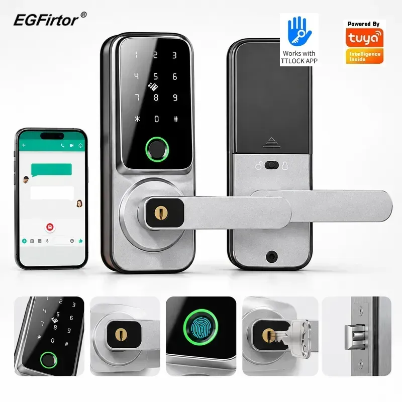TTLock Bluetooth対応の指紋認証・パスワード・ - Smart Lock Deadbolt Keypad Bluetooth のレビューと価格