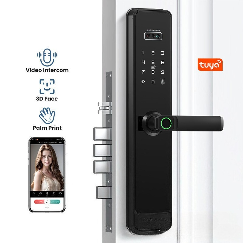 EGFirtor 半自動 Tuya 指紋パスワードロック ホ - Face Recognition Door Lock のレビューと価格