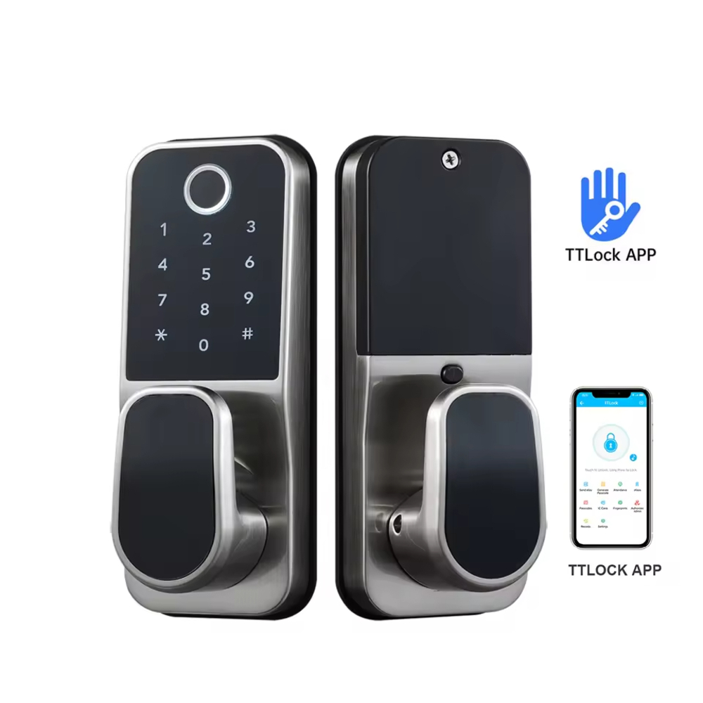 ホームセキュリティリモートコントロールWifi TTLock - Digital Door Lock Fingerprint Handle のレビューと価格
