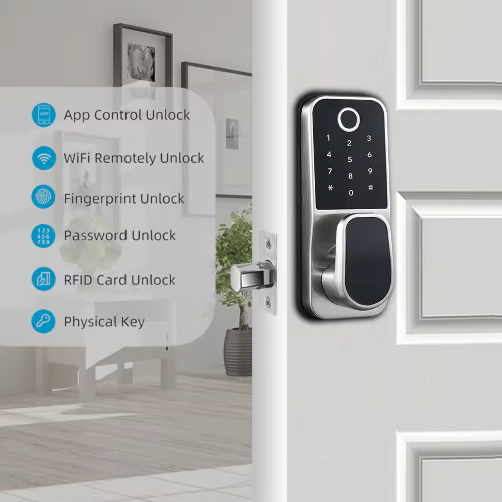 ホームセキュリティリモートコントロールWifi TTLock - Digital Door Lock Fingerprint Handle のレビューと価格