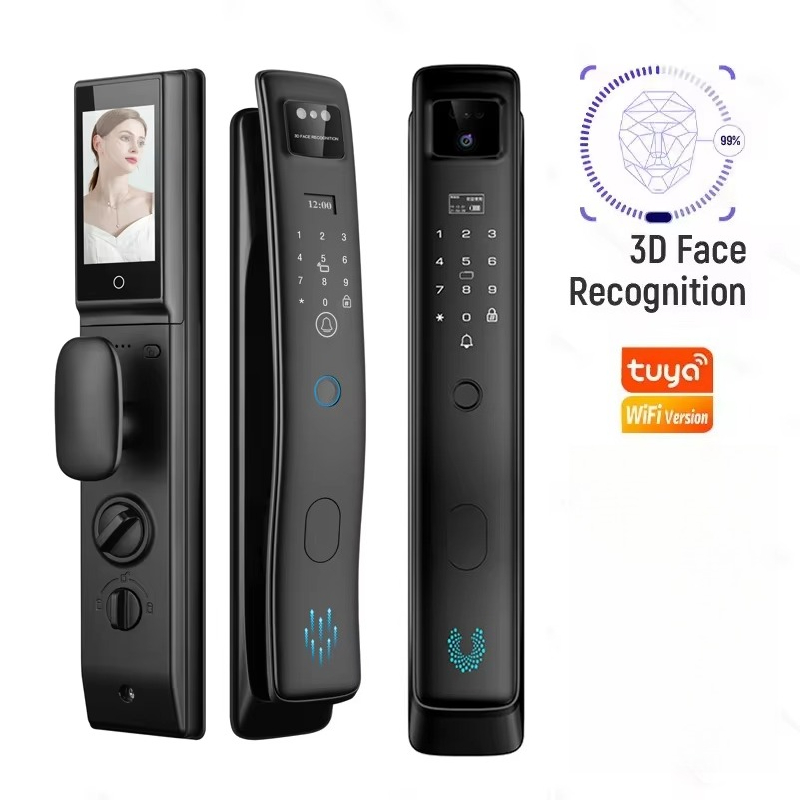 顔認証スマートロックTuyaビデオインターホンWiFiカメラ - Smart Door Lock With Camera Intercom のレビューと価格