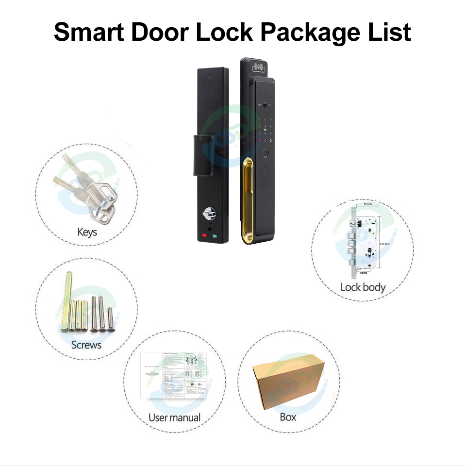 WiFiビデオインターホン付きカメラ搭載ドアロック、リアルタ - Face Recognition Door Lock のレビューと価格