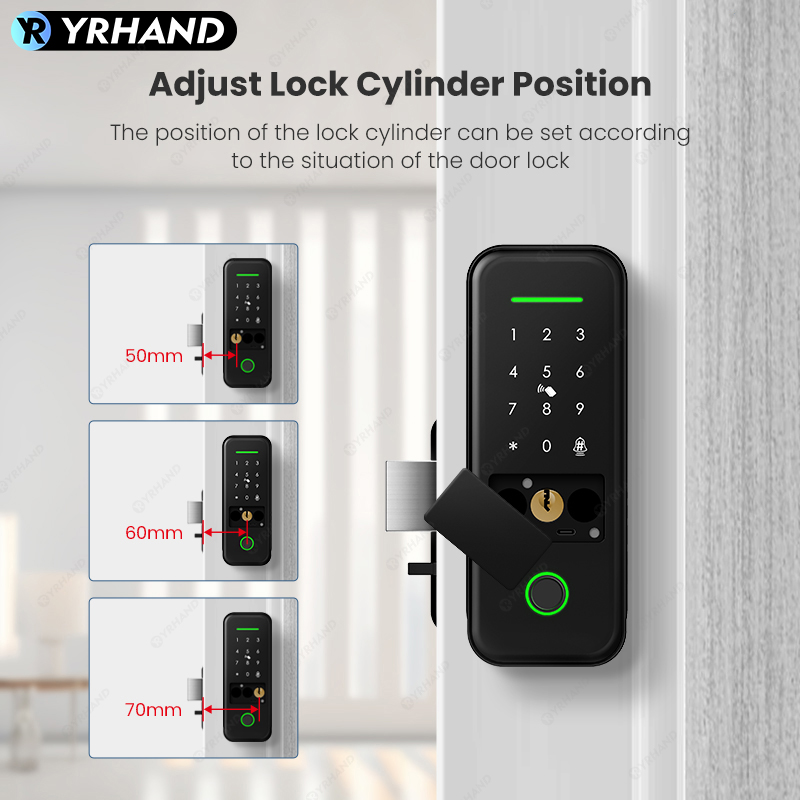Tuyaスマートロック 防水WiFi指紋認証リムロック スマ - Smart Rim Lock Wifi Fingerprint のレビューと価格