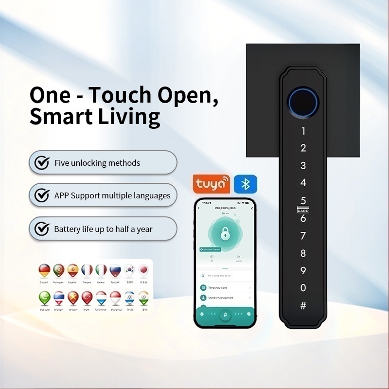 Tuya Bluetooth 指紋パスワードロック解除カード - Smart Lock Deadbolt Keypad Bluetooth のレビューと価格