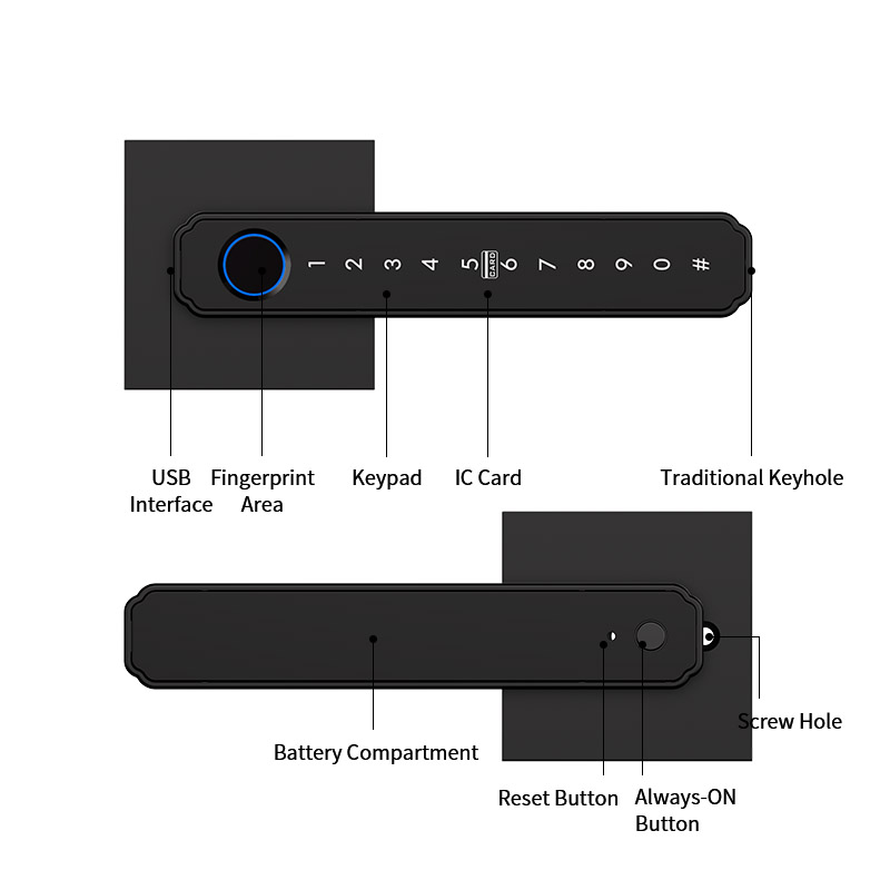 Tuya Bluetooth 指紋パスワードロック解除カード - Smart Lock Deadbolt Keypad Bluetooth のレビューと価格
