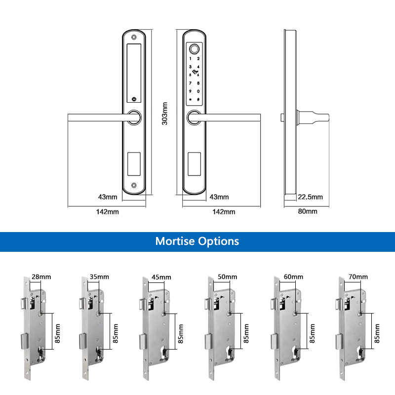 Ip66-スライド式ガラスドアロック,アルミニウム,接続され - Digital Door Lock Fingerprint Handle のレビューと価格