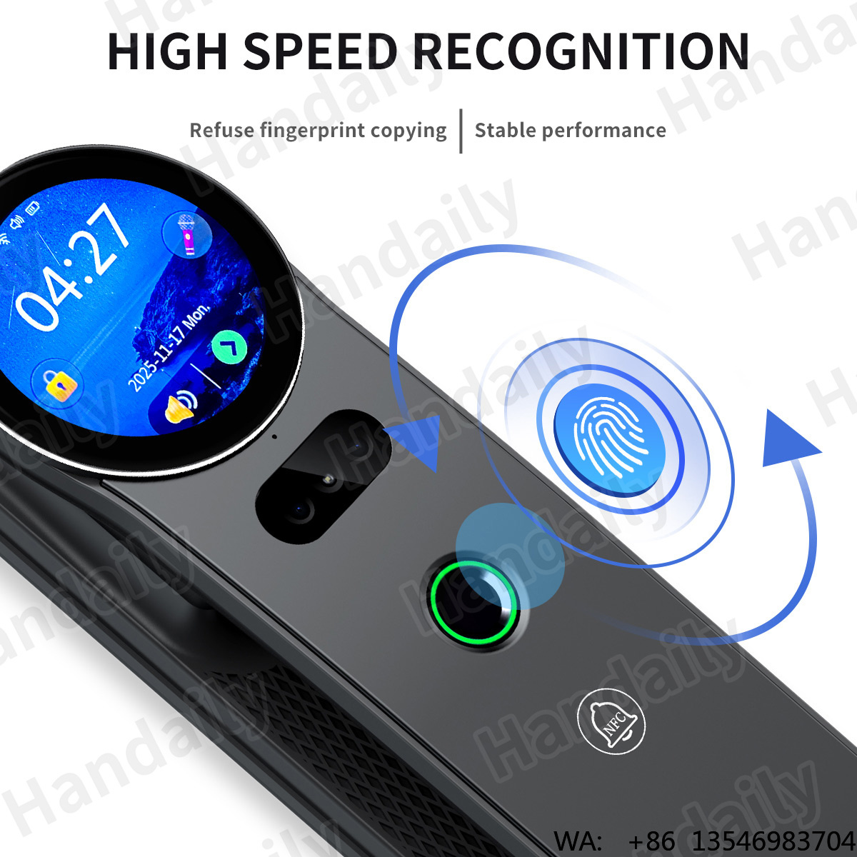 HanDaily掌紋3D顔AI音声インタラクションスマートド - Smart Door Lock 3D Face Palm Vein のレビューと価格