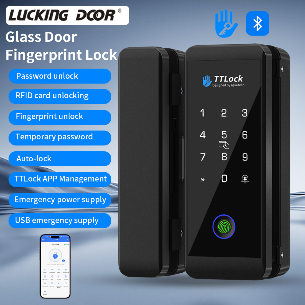 TTLOCK スマートガラスロック 指紋認証 13.56MH - Smart Door Lock Fingerprint Wifi のレビューと価格