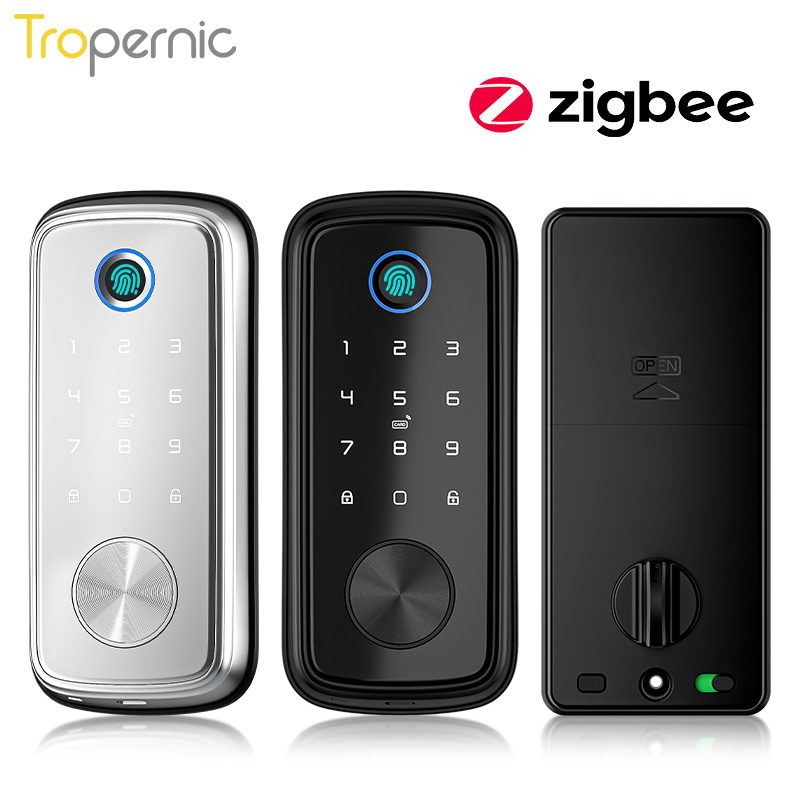 Tuya Zigbeeドアとデッドボルトの生体認証ロック,指 - Smart Door Lock Tuya App のレビューと価格