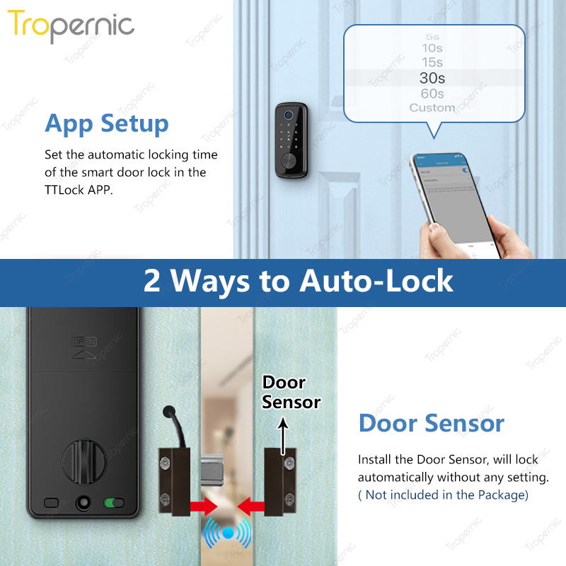 Tuya Zigbeeドアとデッドボルトの生体認証ロック,指 - Smart Door Lock Tuya App のレビューと価格