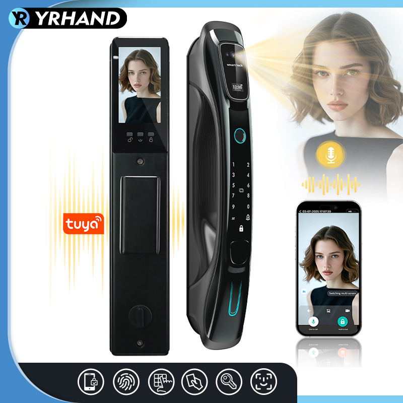 スマートロック、3D顔認識、手のひら静脈認証、指紋認証、Wi - Face Recognition Door Lock のレビューと価格