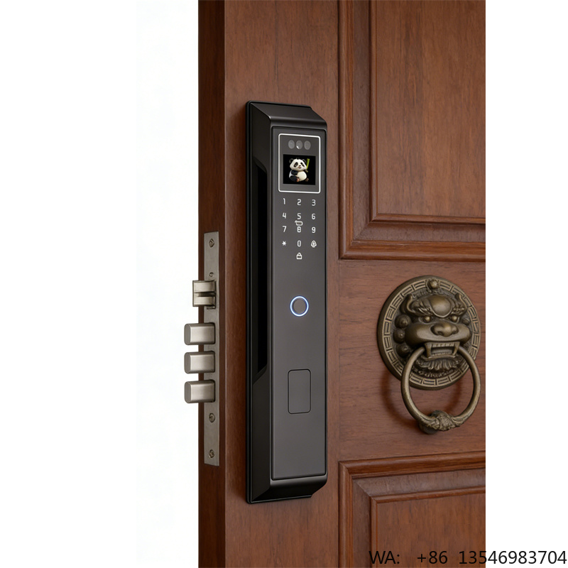 AI音声スマートドアロック、3D顔認証と掌紋認証、4.5イン - Smart Door Lock 3D Face Palm Vein のレビューと価格