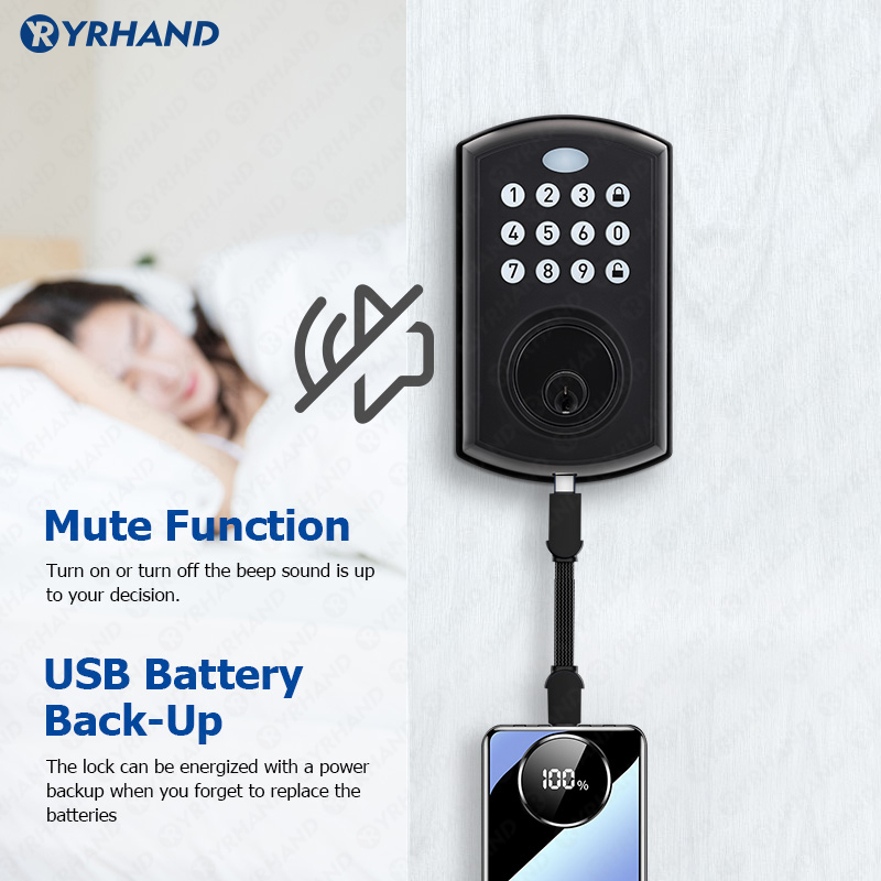Yrhand-生体認証TRONica,防水セキュリティロック - Smart Lock Deadbolt Keypad Bluetooth のレビューと価格