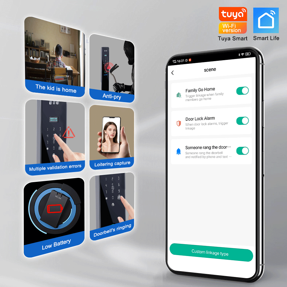 CDOK R2M TuyaWiFi スマートロック、全自動ス - Video Door Lock With Camera Peephole のレビューと価格