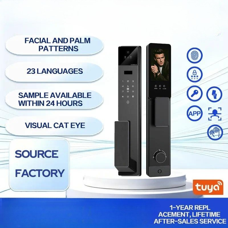 Tuya スマートドアロック 3Dビデオインターホン 顔認証 - Video Door Lock With Camera Peephole のレビューと価格