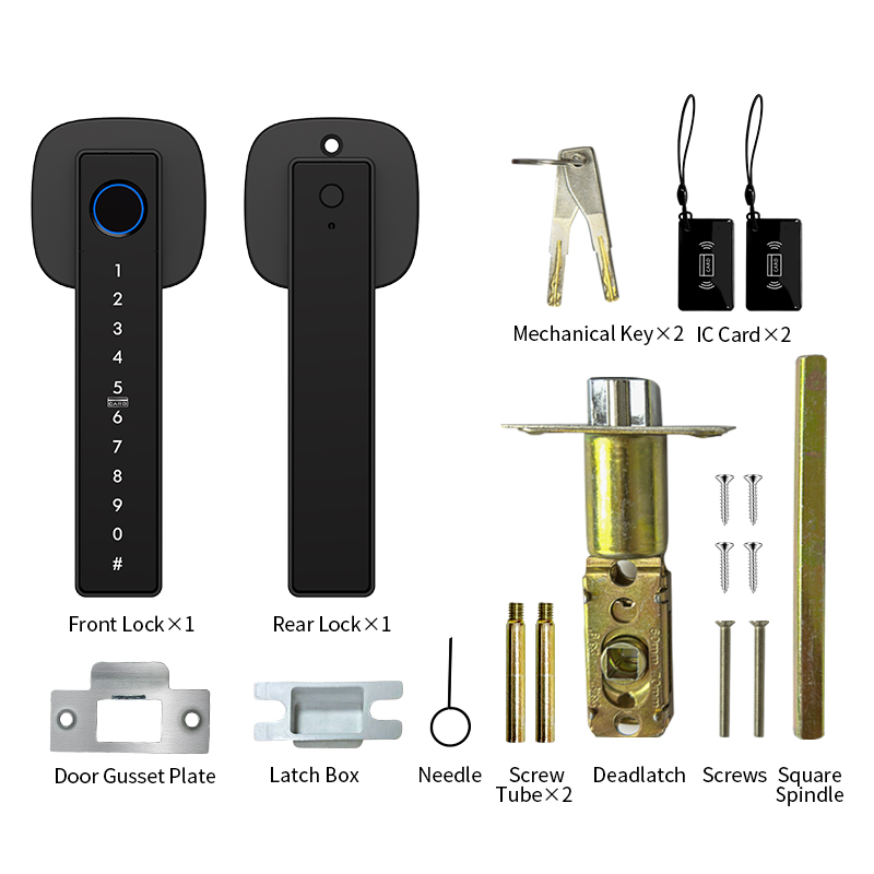 Tuya Bluetooth 指紋認証スマートドアロックキー - Smart Lock Deadbolt Keypad Bluetooth のレビューと価格