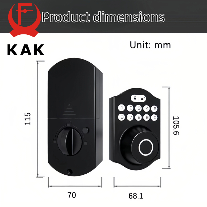 KAK アメリカンスタイル スマートデッドボルトドアロック  - Smart Lock Deadbolt Keypad Bluetooth のレビューと価格